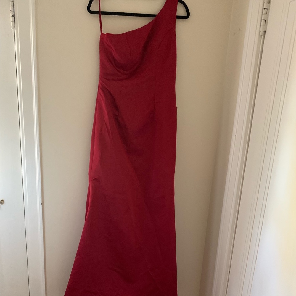 Red evening dress size 8 by George Bride